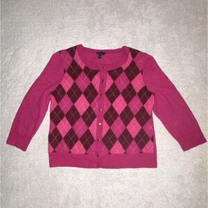 Talbots 100% Merino Wool Preppy Cardigan